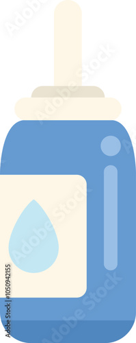 Nasal spray dropper bottle delivering a saline solution for nasal congestion relief