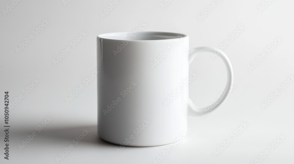 Obraz premium White Mug on a White Background