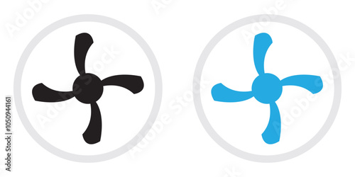 propeller icon set, propeller icon isolated on white background. vector illustration.