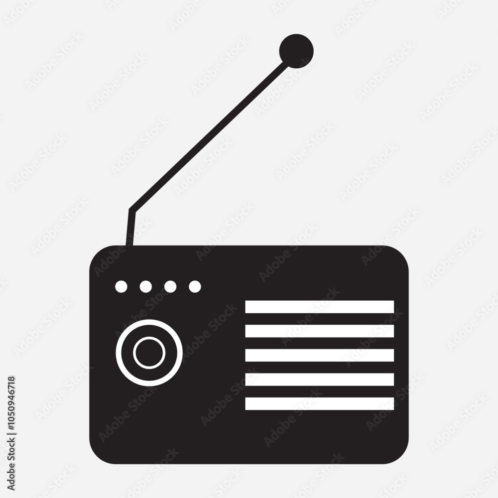Radio icon vector. flat design radio vector. vector illustration. Radio icon vector. flat design radio vector. vector illustration.