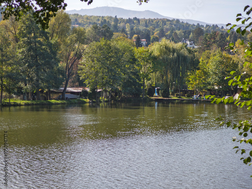 Autumn Landscape of Pancharevo lake,  Bulgaria photo