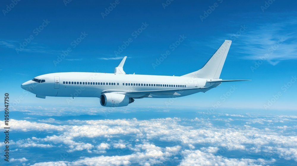 Airplane flying in the sky travel background Airplane flying in the sky travel background
