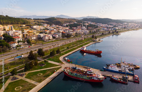 Top view of the city of Aliaga. Turkey photo
