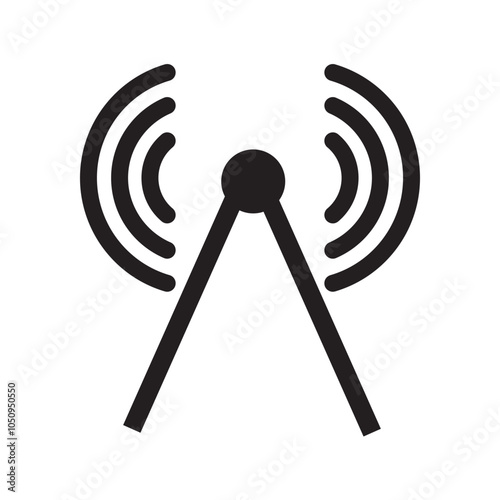 Radio tower icon. flat design transmitter antenna vector. Radio tower icon for website design and development.