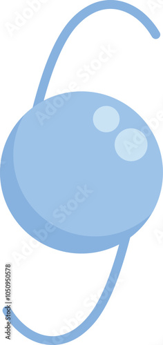 Simple educational illustration of an electron rotating around the nucleus of an atom