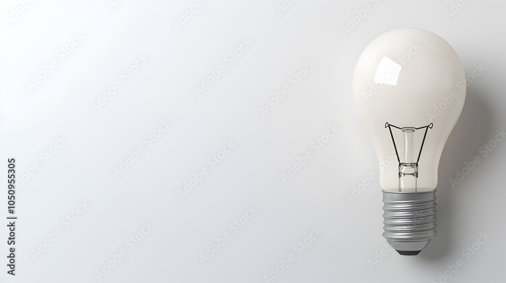 Highly detailed and 3D rendering of a classic lightbulb model set against a clean white background providing ample space for advertisements product descriptions or other commercial applications Highly detailed and 3D rendering of a classic lightbulb model set against a clean white background providing ample space for advertisements product descriptions or other commercial applications