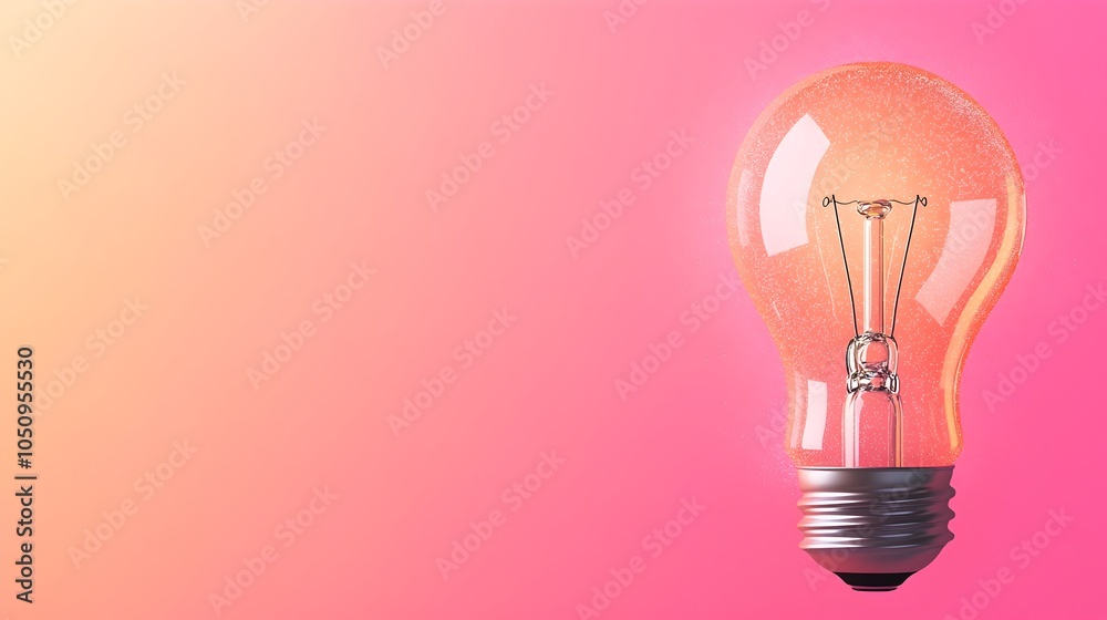 Glowing lightbulb emitting a warm inviting light surrounded by a hazy mist and gentle sparkles set against a calming futuristic gradient background creating an atmospheric and innovative visual Glowing lightbulb emitting a warm inviting light surrounded by a hazy mist and gentle sparkles set against a calming futuristic gradient background creating an atmospheric and innovative visual
