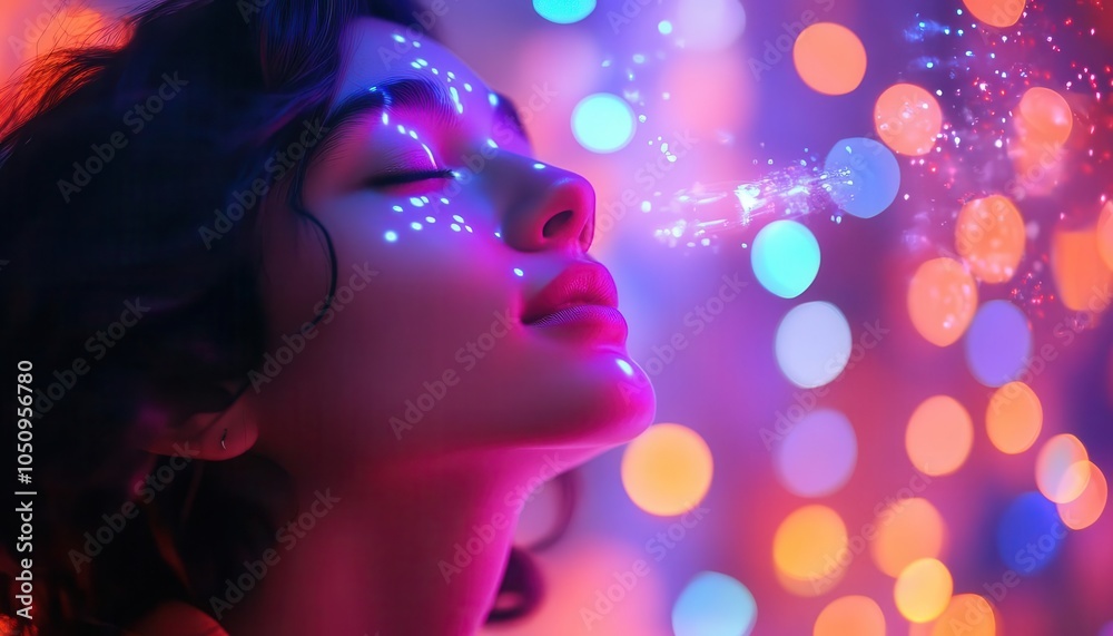 Party blower with glowing AR interactive effects, vibrant indoor party setting, dynamic lighting, photorealistic Party blower with glowing AR interactive effects, vibrant indoor party setting, dynamic lighting, photorealistic