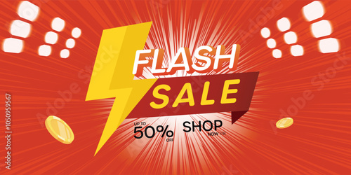 Sale signs and online shopping on the phone. mega sale and flash sale and payday