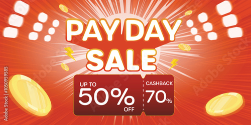 Sale signs and online shopping on the phone. mega sale and flash sale and payday