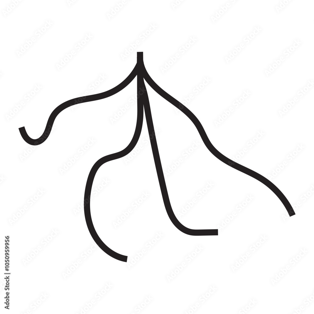 roots icon. Plant and tree root icon. vector illustration.