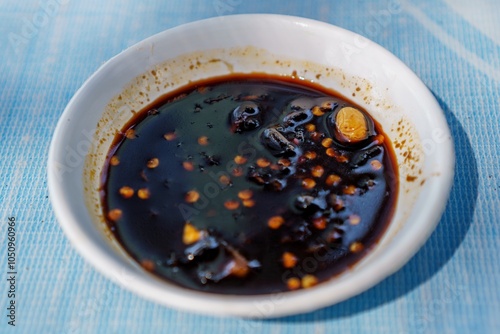 Delicious spicy soy sauce, usually served as a complement to the really delicious Indonesian Mendoan Tempe dish photo