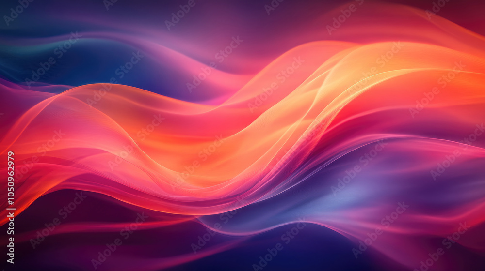 A colorful, abstract painting with a purple and blue background and a red and orange wave. The painting has a dreamy, ethereal quality to it, with the colors blending A colorful, abstract painting with a purple and blue background and a red and orange wave. The painting has a dreamy, ethereal quality to it, with the colors blending