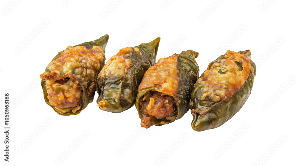 Fried and Stuffed Jalapeño Peppers Isolated isolated on transparent background
Fried and Stuffed Jalapeño Peppers Isolated isolated on transparent background