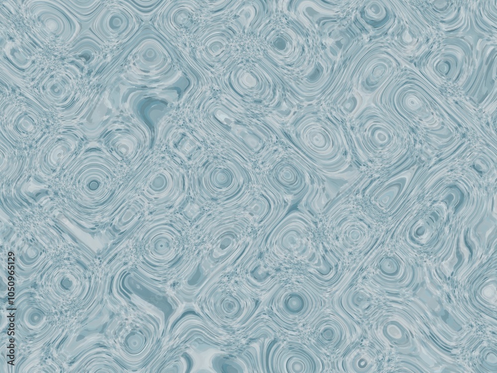 A seamless pattern of swirling, blue and white circles creates a dynamic, abstract background.