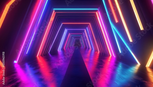 Neon Lights Tunnel