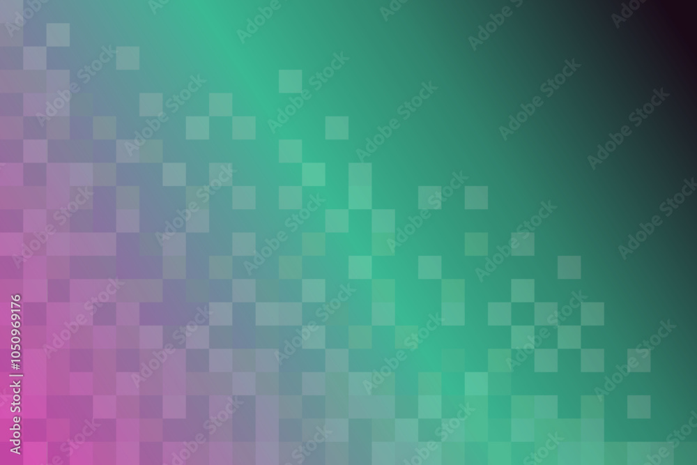 Fototapeta premium abstract background gradient with squares pixel art