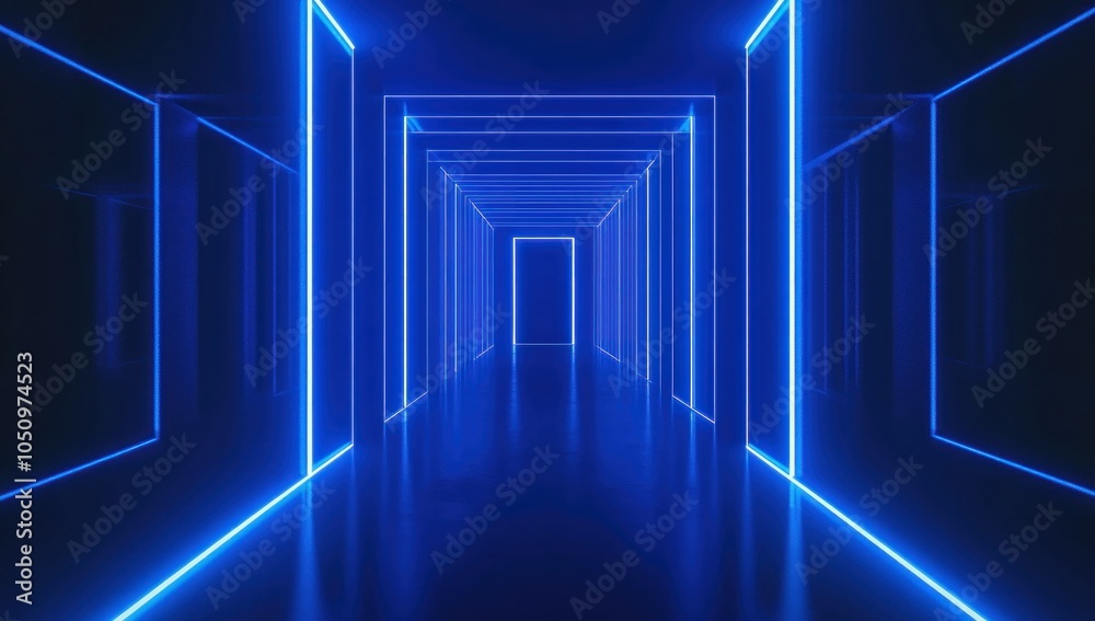 Abstract Neon Corridor Abstract Neon Corridor