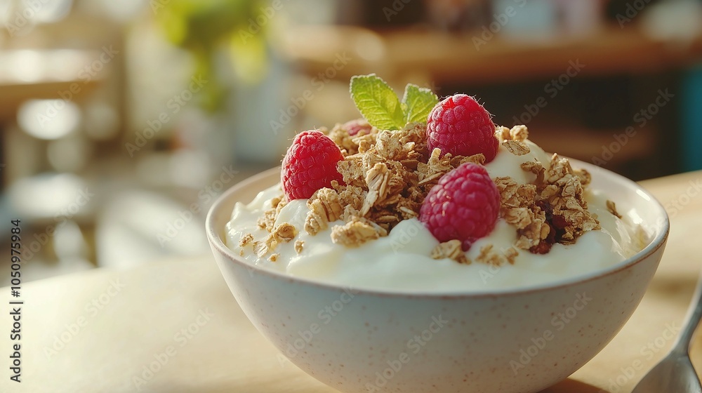 Delicious Yogurt Bowl with Fresh Fruit and Granola