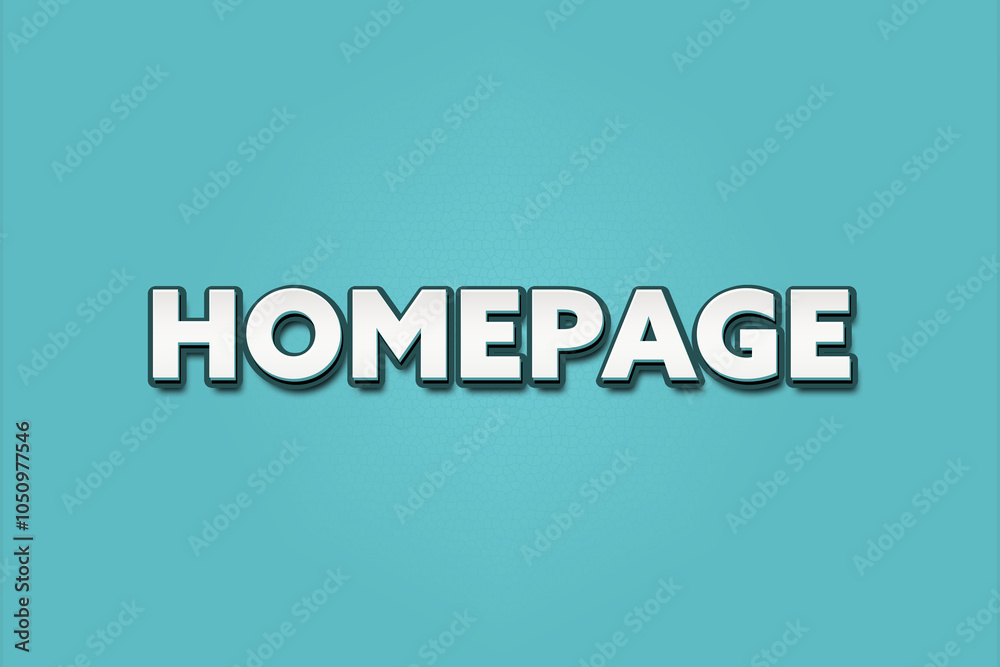 Homepage. A Illustration with white text isolated on light green background. Homepage. A Illustration with white text isolated on light green background.