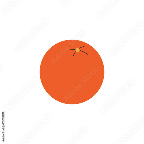 Illustration orang fruit unique design with blank background