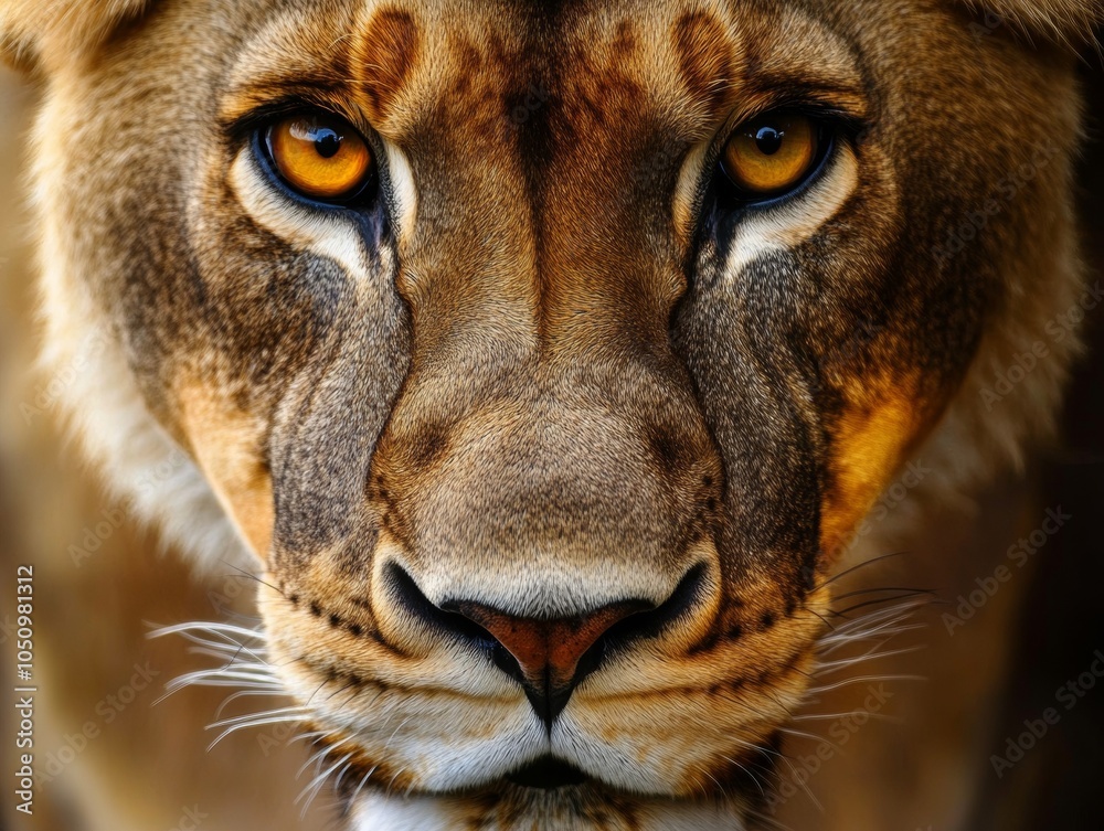 Obraz premium Lioness portrait isolated on white background