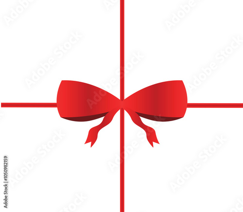 Realistic bows and ribbon for banner, gift card, voucher, social media background template, transparent vector background