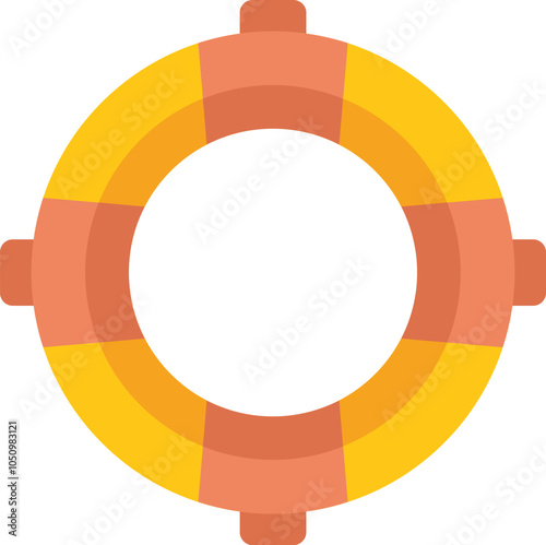 Free Download Lifebuoy floating on water, providing safety and security for swimmers and boaters - GFXLoad