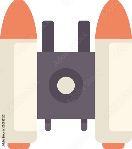 abstract bullets with central device flat design clip art preview