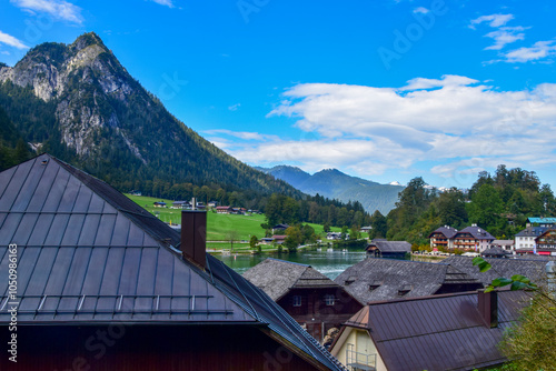 View of the Königssee, vantage point at Malerwinkel, National Park Berchtesgaden