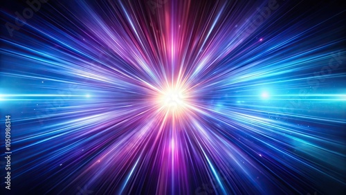 Vibrant blue and purple explosion of light