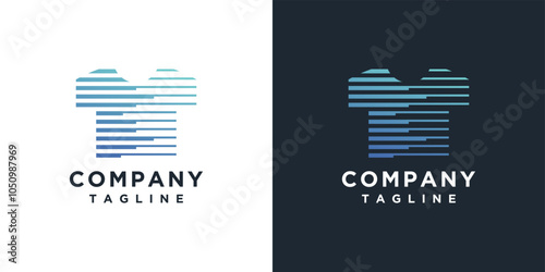 T-shirt logo design template. Unique t-shirt logo icon.