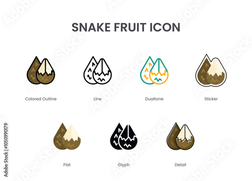 SNAKE FRUIT ICON SET COLLECTION