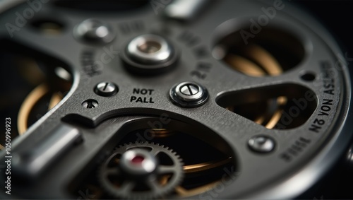 Wallpaper Mural Close-up of a luxurious wristwatch showcasing intricate mechanics, gears, and a ruby centerpiece. Generative, AI, Torontodigital.ca