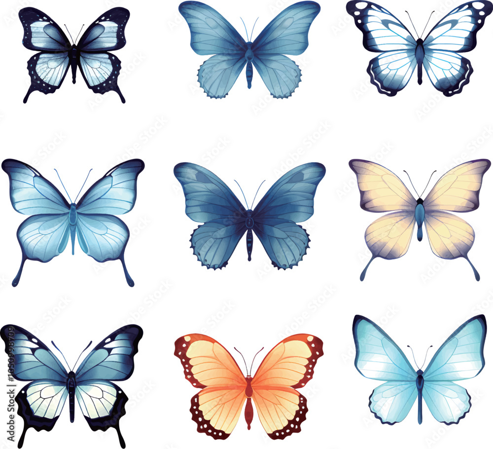 Obraz premium pattern with butterflies