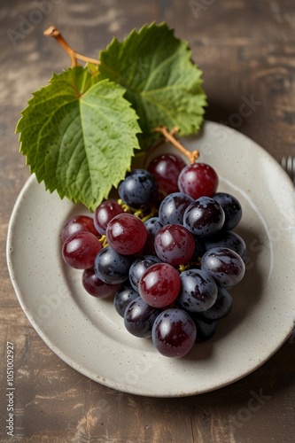 A bunch of green and black grapes, Fresh grasp images