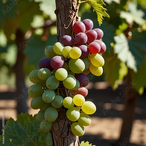 A bunch of green and black grapes, Fresh grasp images