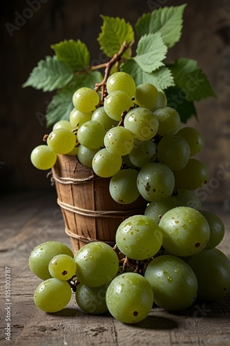 A bunch of green and black grapes, Fresh grasp images