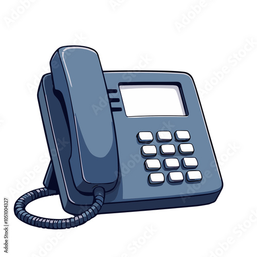 Vector illustration of office desk phone