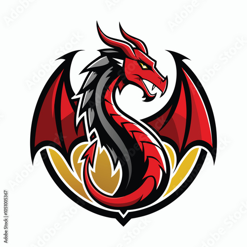 Wallpaper Mural dragon vector Torontodigital.ca