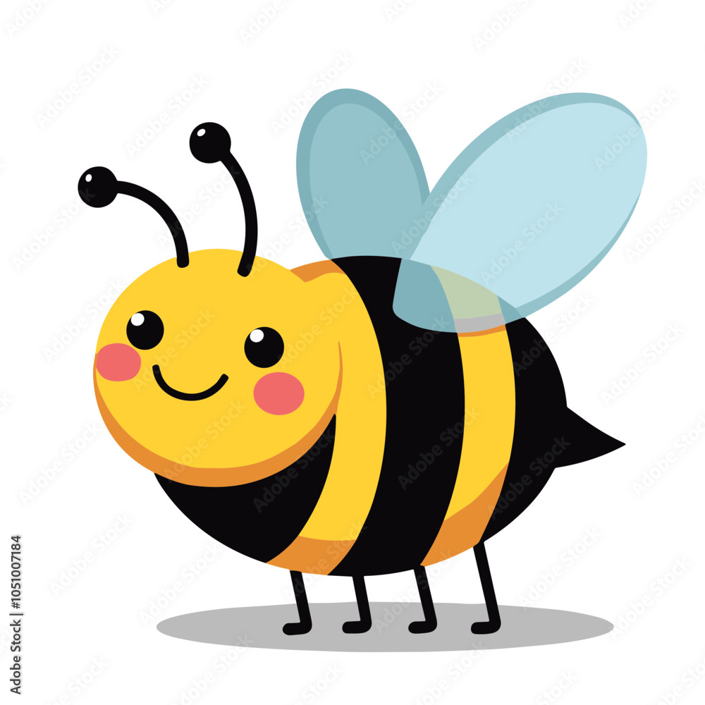 Cute chubby bee character, vector illustration Cute chubby bee character, vector illustration