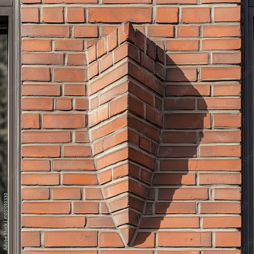 Obraz premium Building icon made of bricks