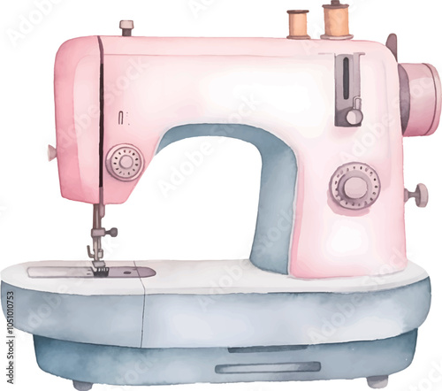 sewing machine isolated on white