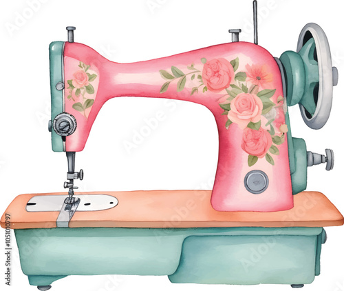 sewing machine isolated on white