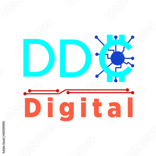 D, P, C logo initial design PNG photo