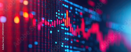 Wallpaper Mural Abstract data visualization with colorful digital wave patterns and lights. Torontodigital.ca