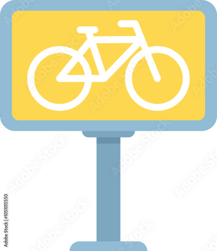 Sign showing a bicycle, indicating a designated parking area for bikes