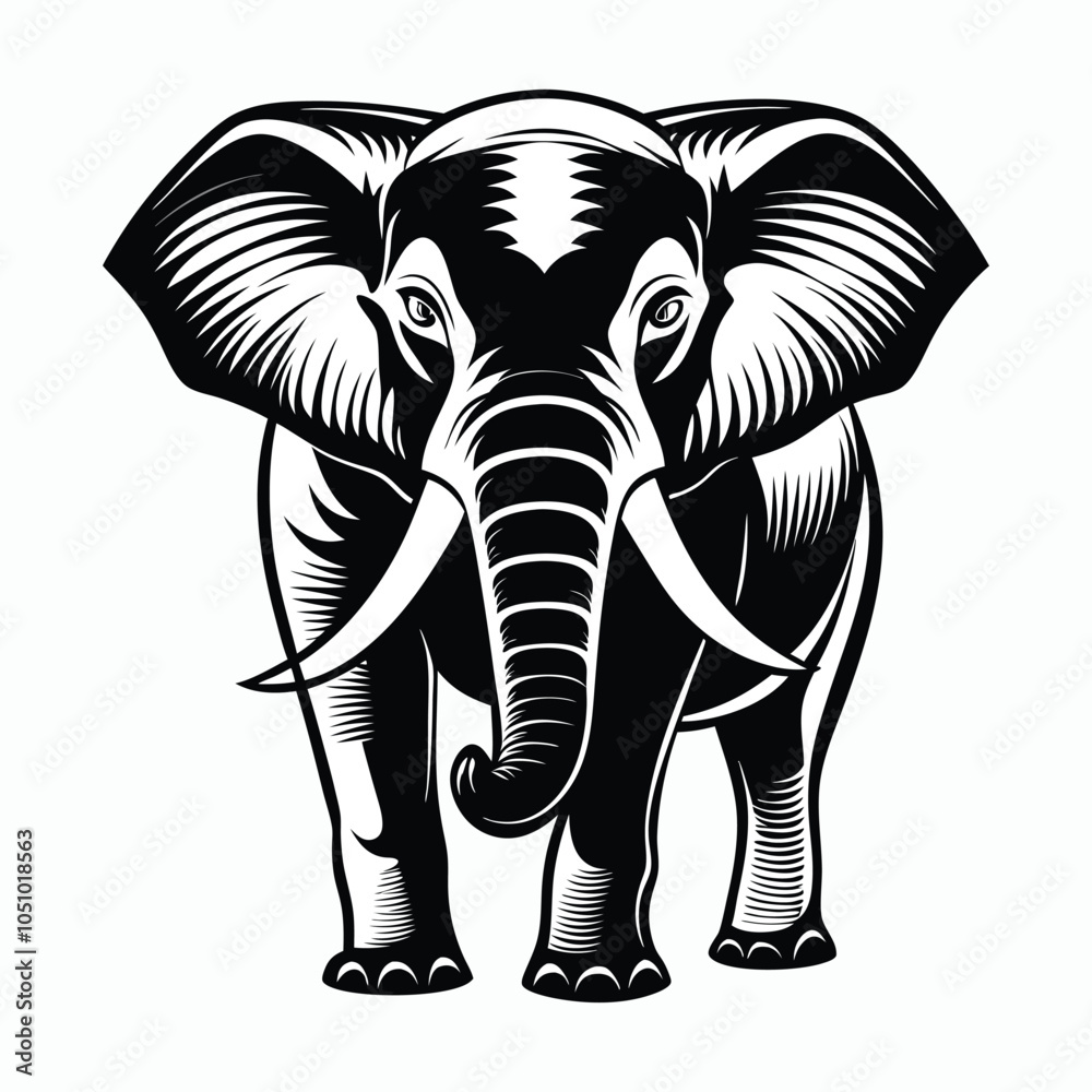 Fototapeta premium easy elephant vector