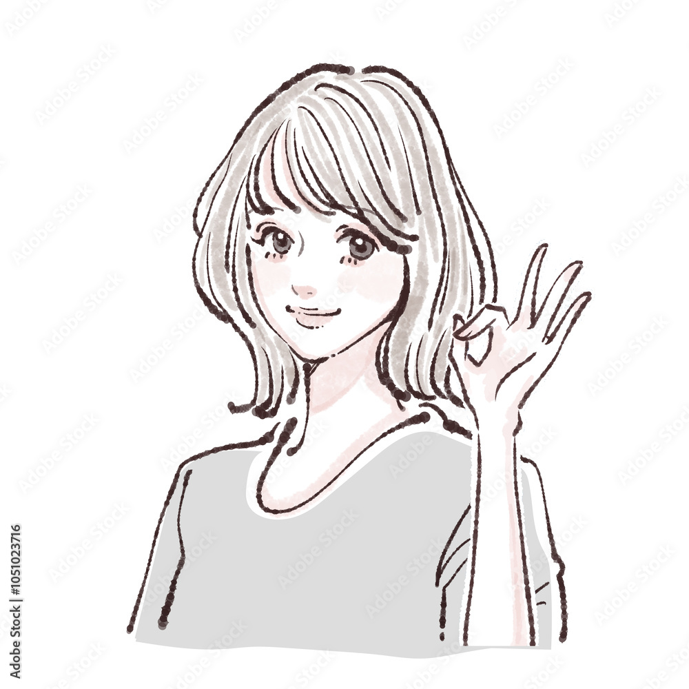 女性・女の子のイラスト素材 女性・女の子のイラスト素材