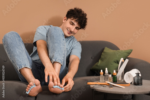 Handsome young happy man wi...